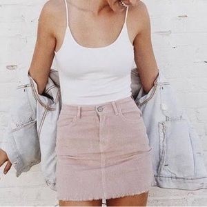 Brandy Melville Corduroy Pink skirt